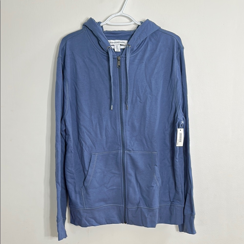 Amazon Essentials Blue Zip Up Sweater Casual Style